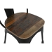 Sedia da Sala da Pranzo Home ESPRIT Nero Marrone scuro Legno Metallo 48 x 55 x 92 cm