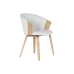 Silla de Comedor Home ESPRIT Blanco Poliéster Madera 60 x 57,5 x 79 cm