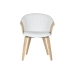 Silla de Comedor Home ESPRIT Blanco Poliéster Madera 60 x 57,5 x 79 cm