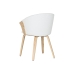 Chaise de Salle à Manger Home ESPRIT Blanc Polyester Bois 60 x 57,5 x 79 cm