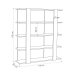 Librería Alexandra House Living Blanco Madera MDP 110 x 122 x 29 cm 4 Estantes