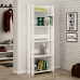 Boekenwinkel Alexandra House Living Wit Hout MDP 57 x 155 x 25 cm 5 Planken