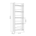 Bookshop Alexandra House Living White Wood MDP 57 x 155 x 25 cm 5 Shelves