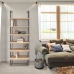 Boekenwinkel Alexandra House Living Zwart Ek Metaal Hout MDP 60 x 181 x 20 cm Trap industrial 6 Planken