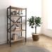 Librería Alexandra House Living Negro Roble Metal Madera MDP 66 x 160 x 34 cm 5 Estantes industrial