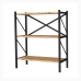 Bokhandler Alexandra House Living Svart Tammi Metall Tre MDP 66 x 85 x 34 cm industrielt 3 Hyller