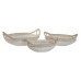 Centro de Mesa Home ESPRIT Blanco Natural Mediterráneo Decapé 40 x 24 x 14 cm (3 Piezas)