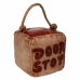 Doorstop Alexandra House Living Cotton Leather 20 x 20 x 20 cm Brown