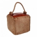 Doorstop Alexandra House Living Cotton Leather 20 x 20 x 20 cm Brown