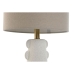 Lampada da tavolo Home ESPRIT Bianco Lino Gres 30 x 30 x 64 cm