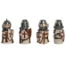 Figură Decorativă Home ESPRIT Alb Gri 5 x 4 x 10 cm (4 Unități)