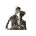 Figurine Décorative Home ESPRIT Noir Argenté Couple 9 x 13 x 20 cm