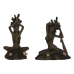 Decoratieve figuren Home ESPRIT Bruin Yoga Indiaas 13 x 6 x 16 cm (2 Stuks)