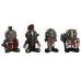 Decoratieve figuren Home ESPRIT Rood Grijs 7 x 4 x 9 cm (4 Stuks)