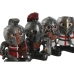 Decoratieve figuren Home ESPRIT Rood Grijs 7 x 4 x 9 cm (4 Stuks)