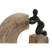 Decoratieve figuren Home ESPRIT Bruin Zwart 20 x 7 x 19 cm (3 Stuks)