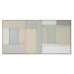 Cuadro Home ESPRIT Verde Beige Abstracto Urbano 92 x 3,8 x 92 cm (2 Unidades)