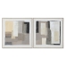 Quadro Home ESPRIT Nero Beige Astratto Città 82 x 3,8 x 82 cm (2 Unità)