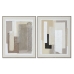 Schilderij Home ESPRIT Bruin Beige Abstract Stads 82 x 3,8 x 102 cm (2 Stuks)