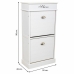 Apavu plaukts Alexandra House Living Balts 28 x 98 x 50 cm 2 atvilknes