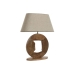 Bordlampe Home ESPRIT Beige Naturell Treverk av mangotre 50 W 220 V 60 x 20 x 75 cm