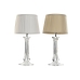 Bordlampe Home ESPRIT Hvit Beige Metall 60 W 220 V 25 x 25 x 50 cm (2 enheter)