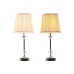 Bordlampe Home ESPRIT Hvid Beige Metal 25 W 220 V 20 x 20 x 46 cm (2 enheder)