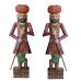 Sculpture Romimex Red Orange Mango wood 50 x 153 x 23 cm Indian Woman 2 Pieces