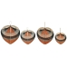 Wall Decoration Home ESPRIT Brown Black Beige Natural Colonial Fan 57 x 1 x 71 cm (4 Pieces)