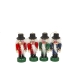 Conjunto de Figuras Romimex Multicolor Madeira 3 x 8 x 3 cm Quebra-Nozes 4 Peças