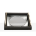 Plateau Romimex Blanc Noir verre 27 x 6 x 27 cm