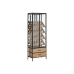 Suporte para garrafas Home ESPRIT Preto Natural Madeira Metal 60 x 33 x 169 cm