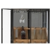 Bottle rack Home ESPRIT Black Natural Wood Metal 60 x 33 x 169 cm