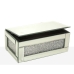 Decorative box Romimex Silver Glass Mirror 21 x 9 x 12 cm