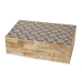 Caixa Decorativa Romimex Castanho Bege Resina Madeira MDF 23 x 8 x 15 cm