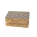 Caixa Decorativa Romimex Castanho Bege Resina Madeira MDF 18 x 8 x 13 cm