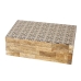 Caja Decorativa Romimex Marrón Beige Resina Madera MDF 23 x 8 x 15 cm