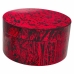 Caixa Decorativa Alexandra House Living Preto Vermelho Cerâmica Madeira MDF 25 x 13 x 25 cm