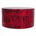 Caixa Decorativa Alexandra House Living Preto Vermelho Cerâmica Madeira MDF 25 x 13 x 25 cm