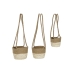 Plantenbakkenset Home ESPRIT Natuurlijk Lichtbruin Jute Modern 26 x 26 x 70 cm