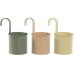 Planter Home ESPRIT Gul Grønn Rav Lyse Rosa Metall 11,5 x 11,5 x 21 cm (3 enheter)