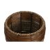 Conjunto de vasos Home ESPRIT Natural Metal Fibra Tropical 33 x 33 x 30 cm