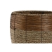 Conjunto de vasos Home ESPRIT Natural Metal Fibra Tropical 33 x 33 x 30 cm