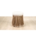 Tabouret Romimex Blanc Céramique Fibre naturelle 35 x 45 x 35 cm