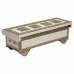 Scatola-Portagioie Alexandra House Living Bianco Alluminio Legno MDF 13 x 12 x 38 cm