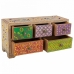 Doos-Juwelenkistje Alexandra House Living Multicolour Natuurlijk Mangohout Hout MDF 10 x 15 x 30 cm 5 lades