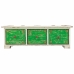 Caja-Joyero Alexandra House Living Blanco Verde Latón Madera MDF 15 x 10 x 36 cm 3 cajones