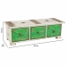 Box-Schmuckkästchen Alexandra House Living Weiß grün Messing Holz MDF 15 x 10 x 36 cm 3 Schubladen