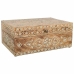 Doos-Juwelenkistje Alexandra House Living Wit Natuurlijk Mangohout Hout MDF 18 x 10 x 25 cm