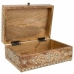 Doos-Juwelenkistje Alexandra House Living Wit Natuurlijk Mangohout Hout MDF 18 x 10 x 25 cm